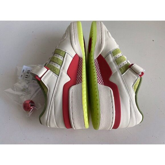 Adidas The Grinch Forum Low Fashion Sneakers ID3512 Men’s Sz 10 Charms Laces NEW main image 16